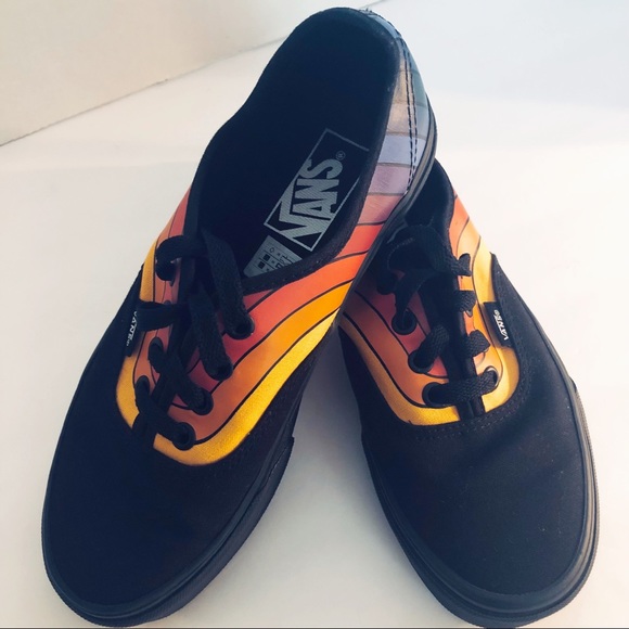Vans Shoes - Vans Black with Rainbow Color Sneakers